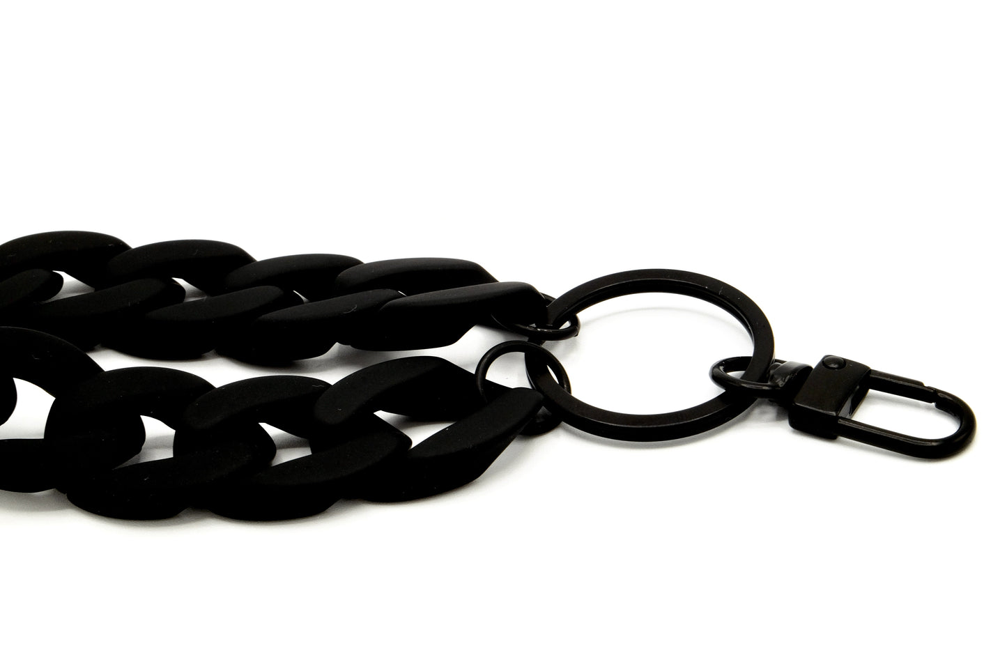 Schlüsselanhänger mit Karabiner "RUBBER EDITION" Schwarz