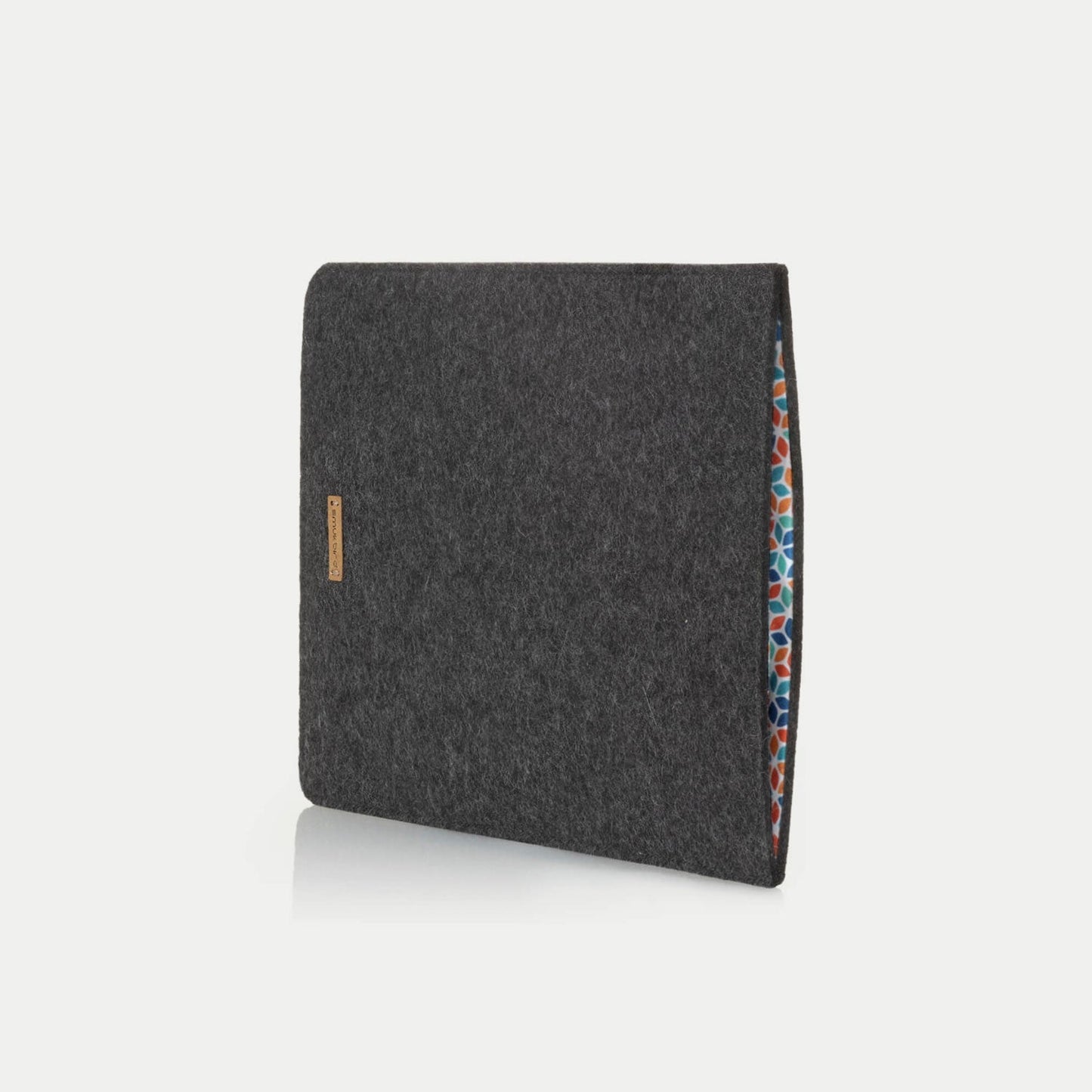 Case for Galaxy Tab S6 lite (2022) | made of felt and organic cotton | anthracite - colorful | model "LET"