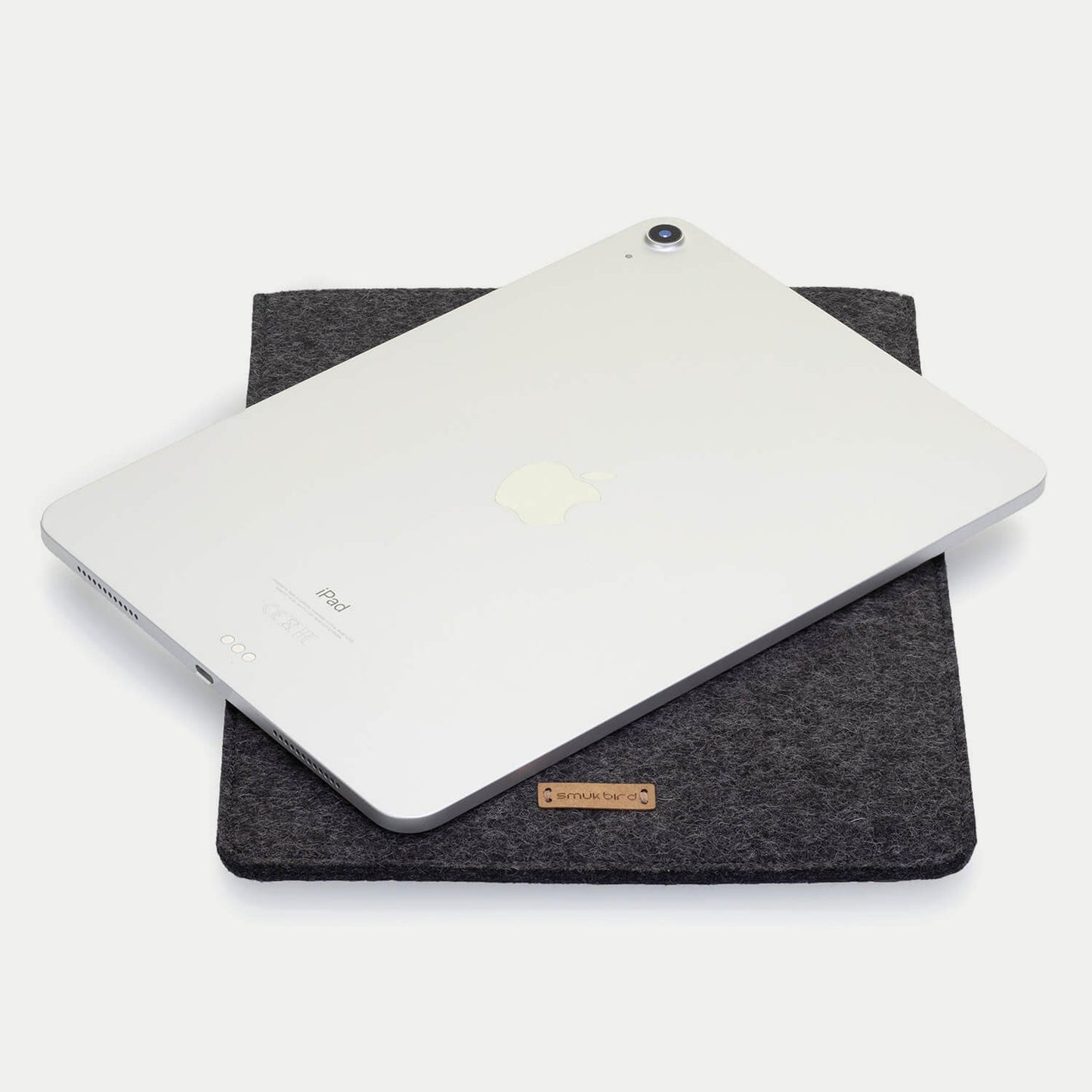 Case for Surface Pro 8 | made of felt and organic cotton | anthracite - tracks | model "LET"