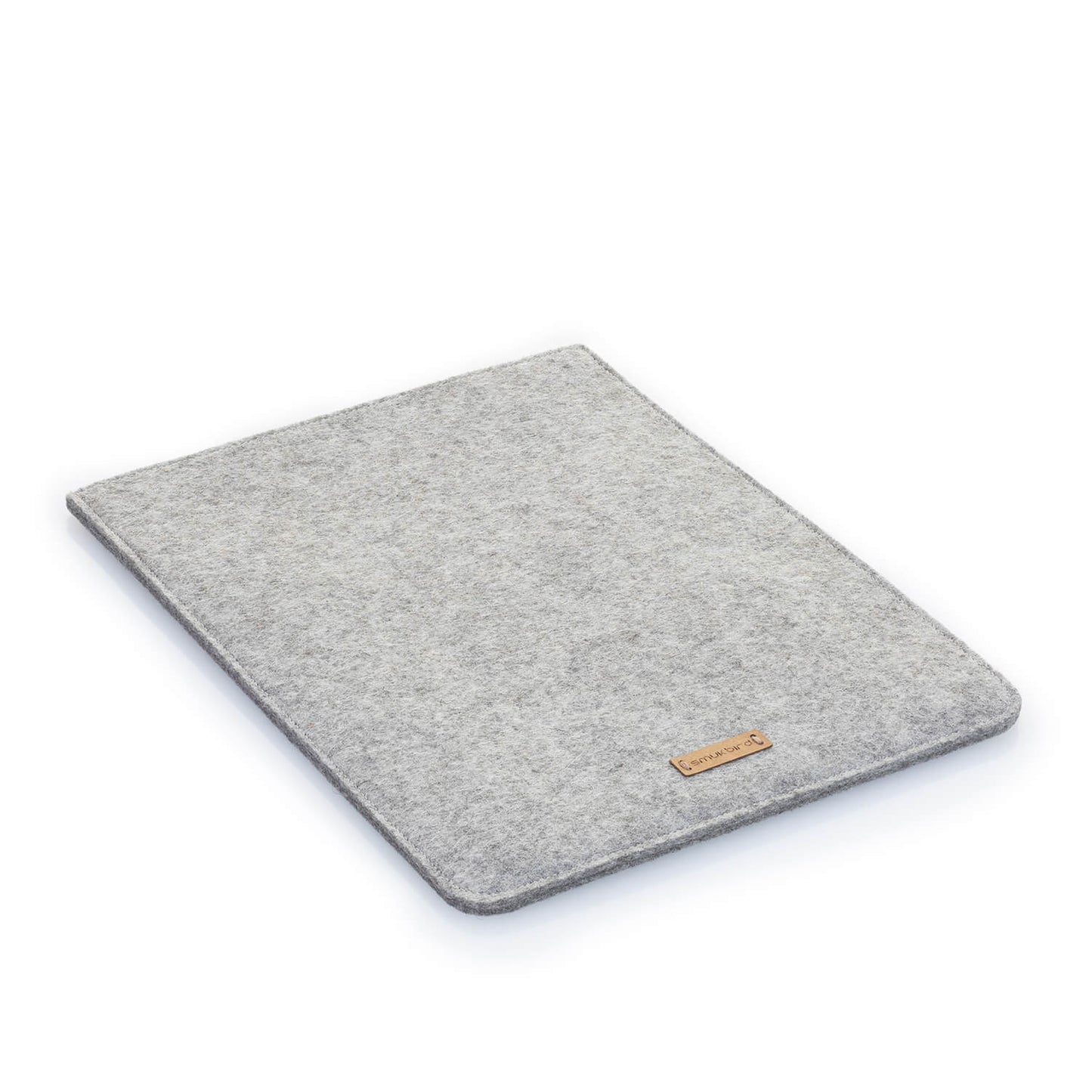 Custom-made tablet case | made of felt and organic cotton | light grey - Shapes | model "LET"