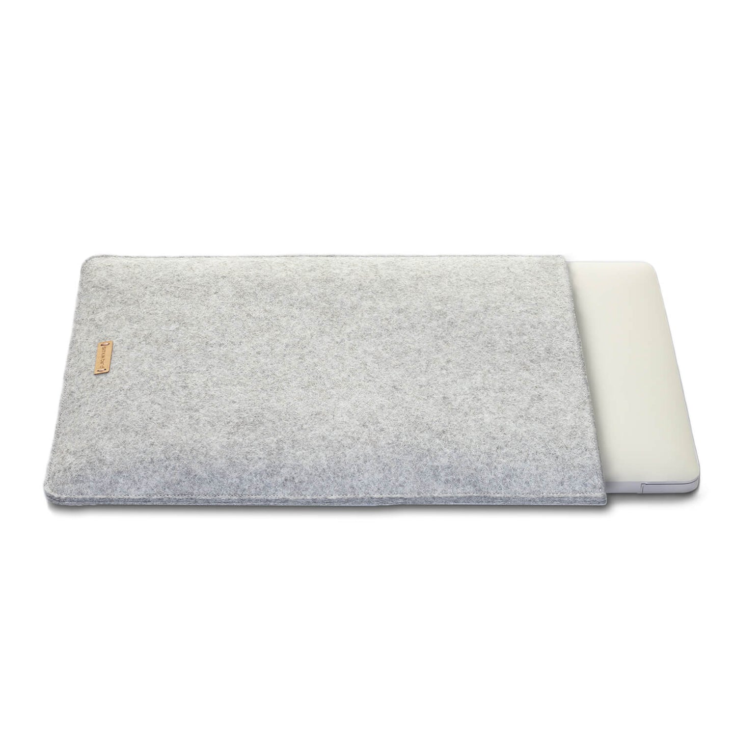 Case for Surface Pro 7+ | made of felt and organic cotton | light grey - bloom | model "LET"
