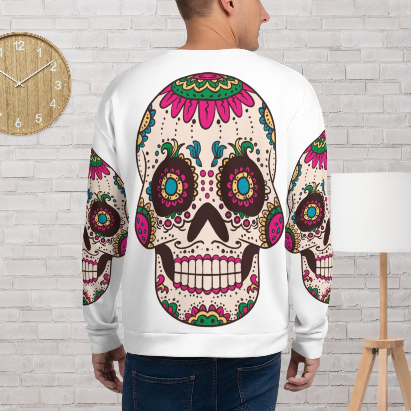 Unisex-Pullover Totenkopf Design