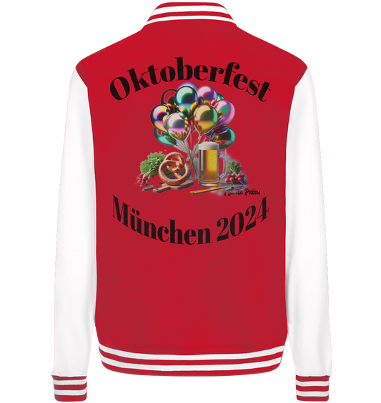 Luftballons Maßkrüge ,Brezn, Radi - Oktoberfest München 2024 - lizensiert Design Munich Palms    Kopie - College Jacket