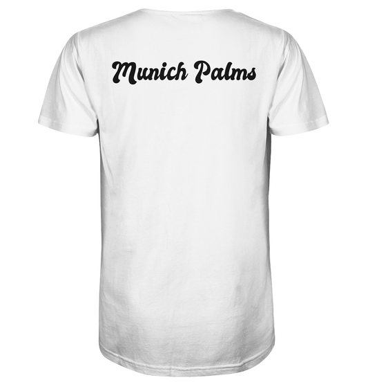 Munich Palms  - Mens Organic V-Neck Shirt