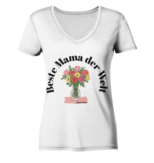 Beste Mama der Welt - Muttertag - Ladies V-Neck Shirt - Online Kaufhaus München