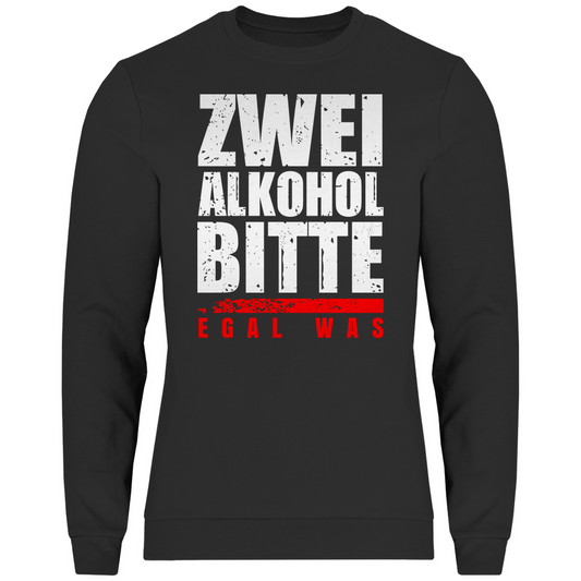 Herren Sweatshirt Zwei Alkohol