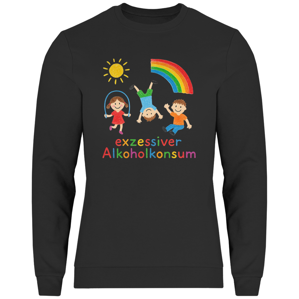 Herren Sweatshirt Exzessiver Alkoholkonsum