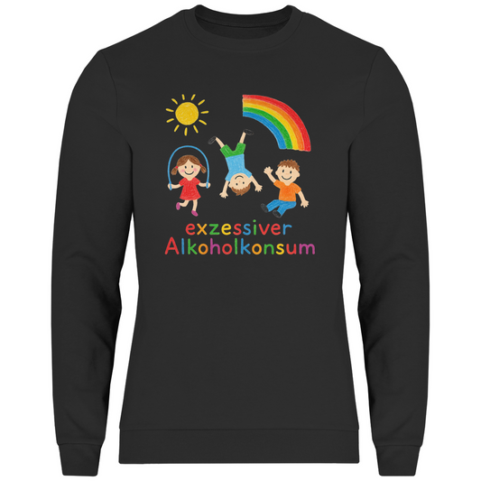 Herren Sweatshirt Exzessiver Alkoholkonsum