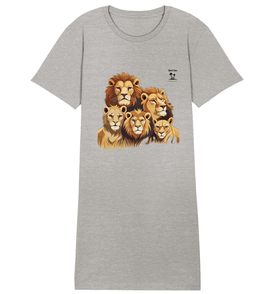 Design Munich Palms Löwenrudel - Ladies Organic Shirt Dress - Online Kaufhaus München