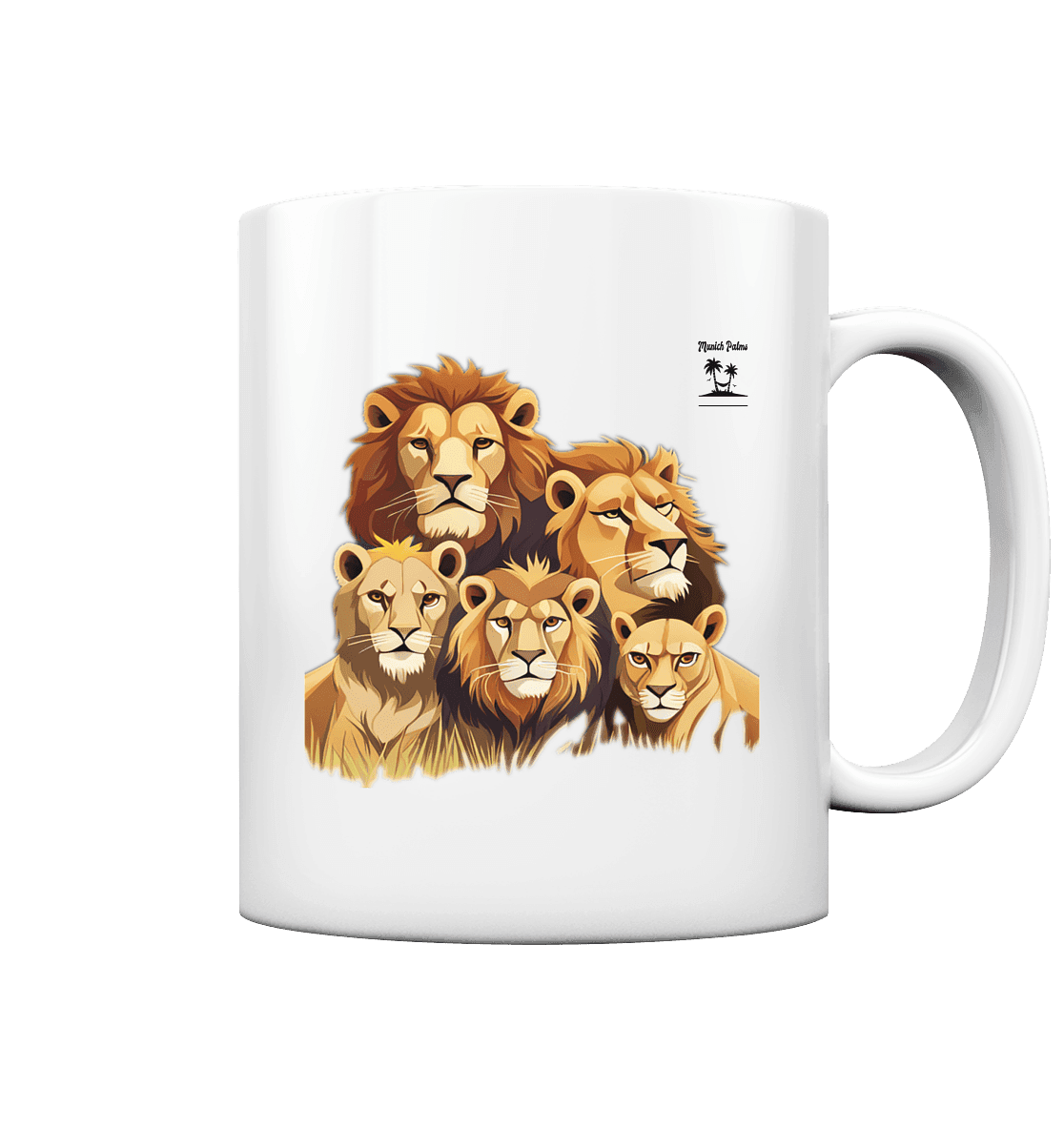 Design Munich Palms Löwenrudel - Tasse glossy - Online Kaufhaus München