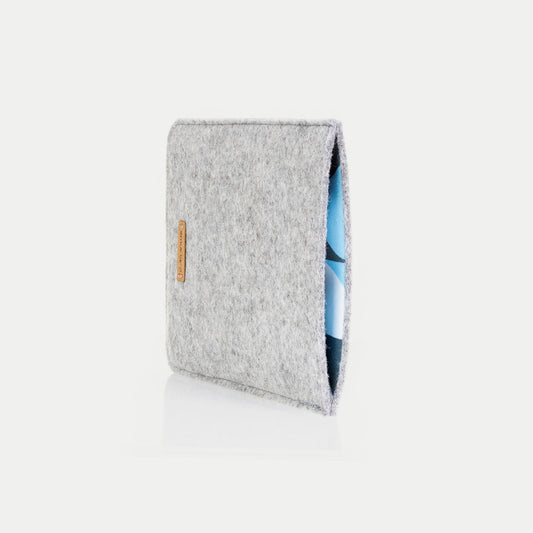 Hülle für Onyx Boox Page | aus Filz und Bio-Baumwolle | hellgrau - shapes | Modell "LET"