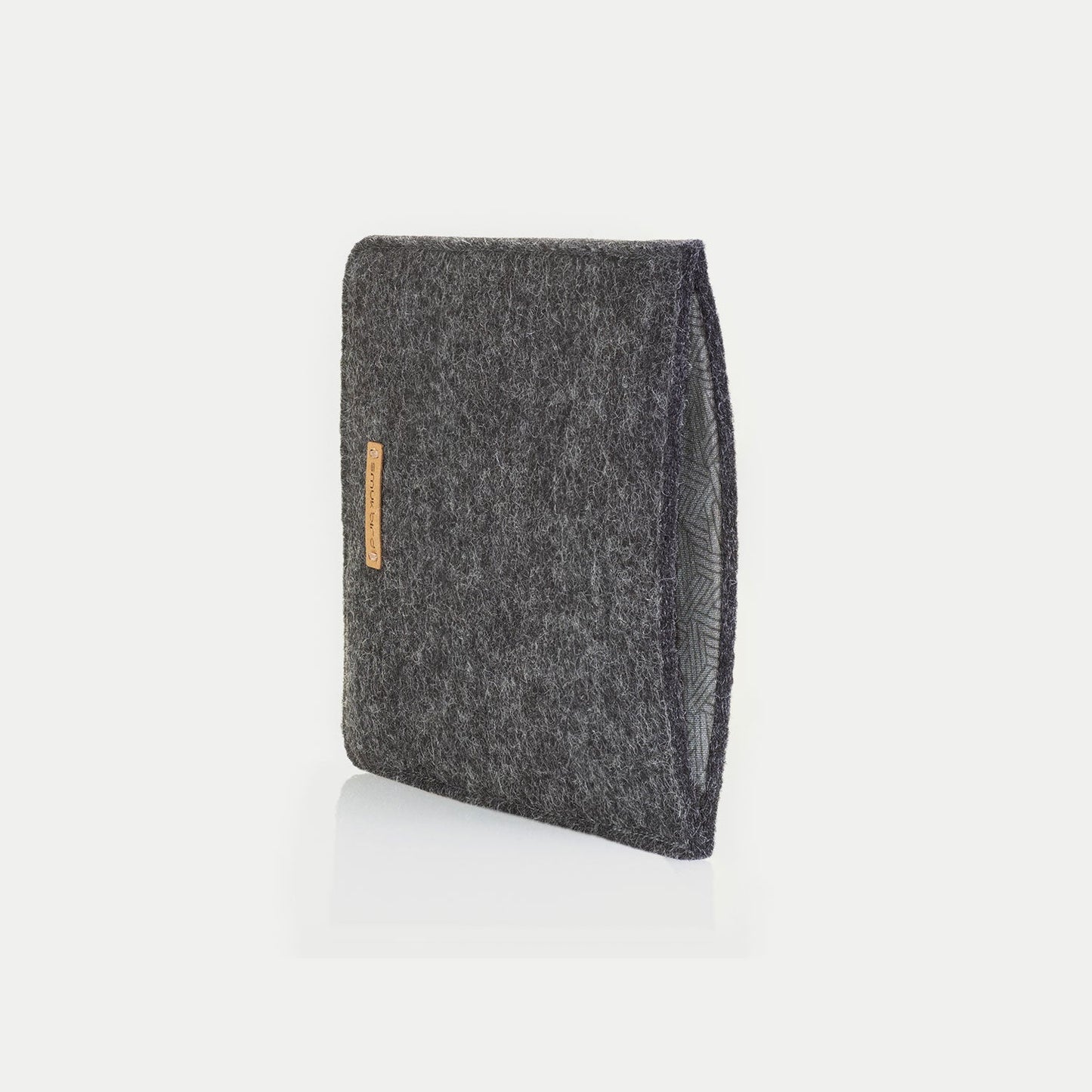 Case for Onyx Boox Note 5 | made of felt and organic cotton | anthracite - tracks | model "LET"