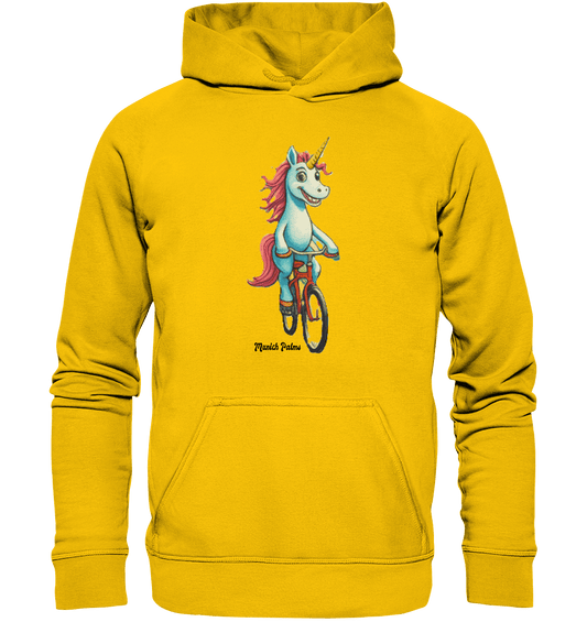 Einhorn auf Fahrrad - Design Munich Palms - Kids Premium Hoodie - Online Kaufhaus München