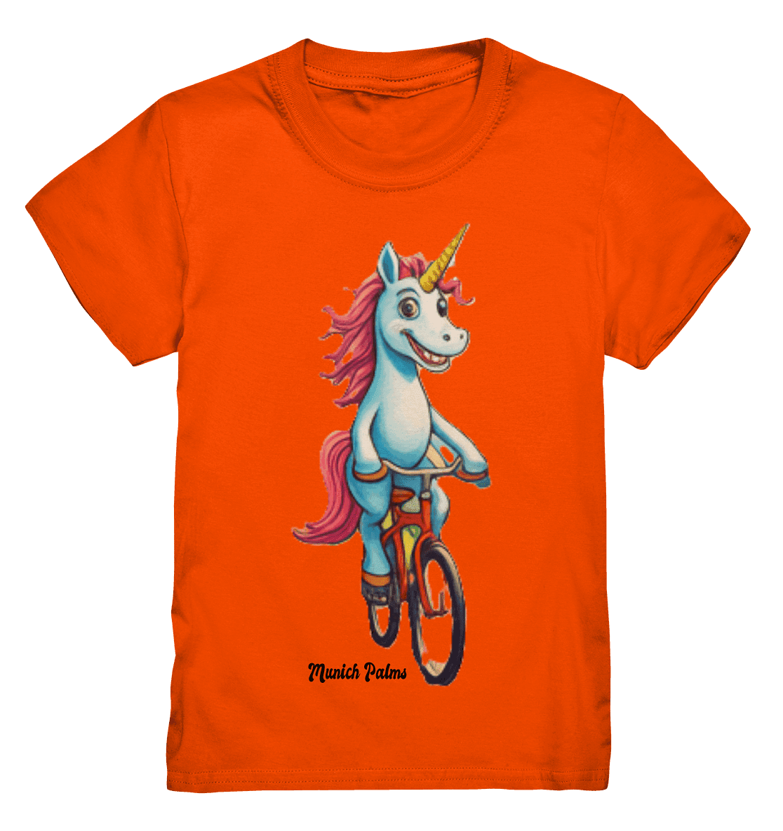 Einhorn auf Fahrrad - Design Munich Palms - Kids Premium Shirt - Online Kaufhaus München
