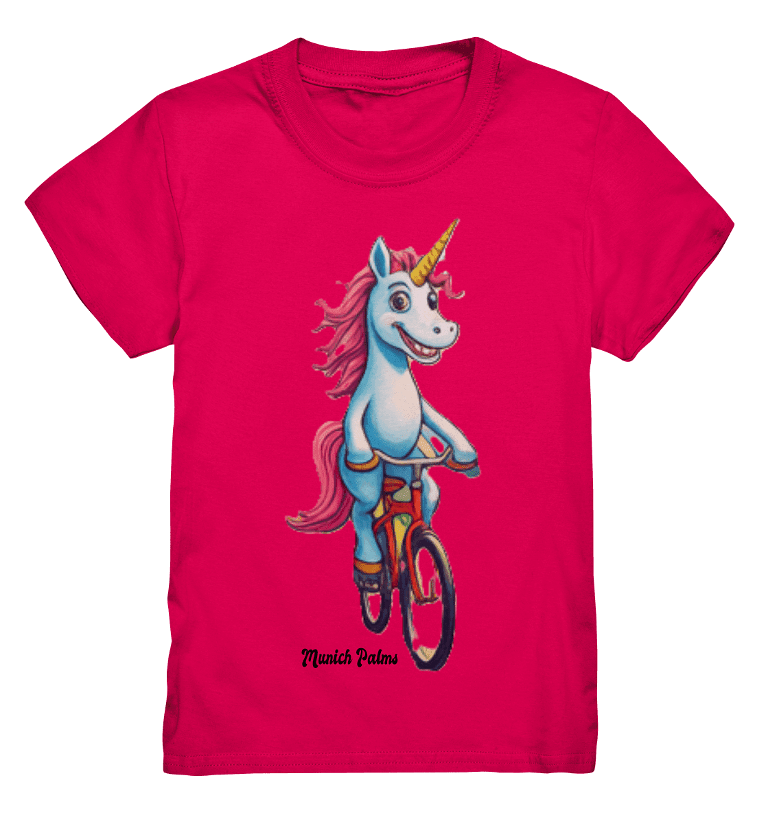 Einhorn auf Fahrrad - Design Munich Palms - Kids Premium Shirt - Online Kaufhaus München