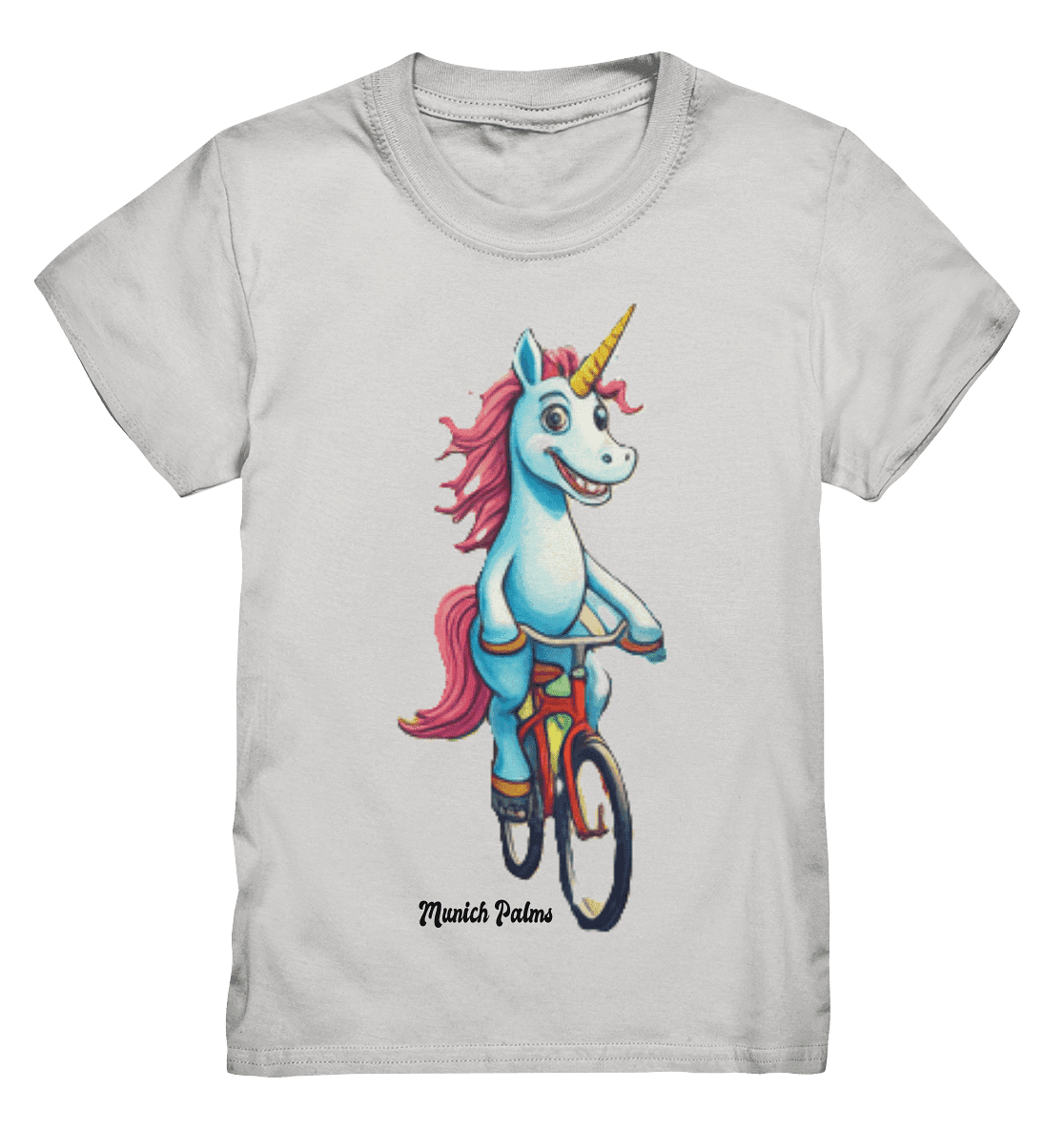 Einhorn auf Fahrrad - Design Munich Palms - Kids Premium Shirt - Online Kaufhaus München
