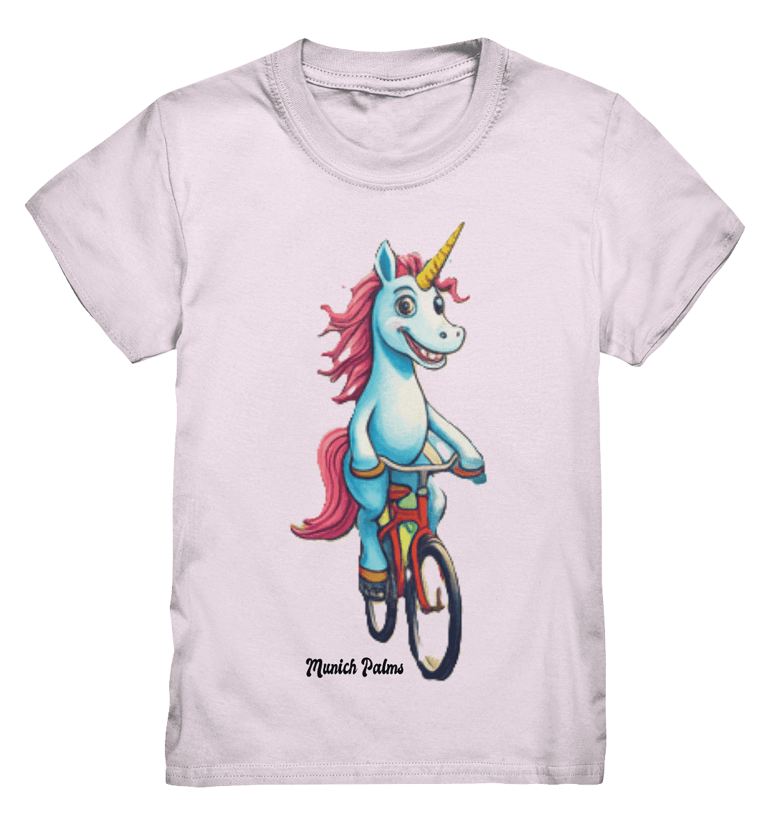 Einhorn auf Fahrrad - Design Munich Palms - Kids Premium Shirt - Online Kaufhaus München