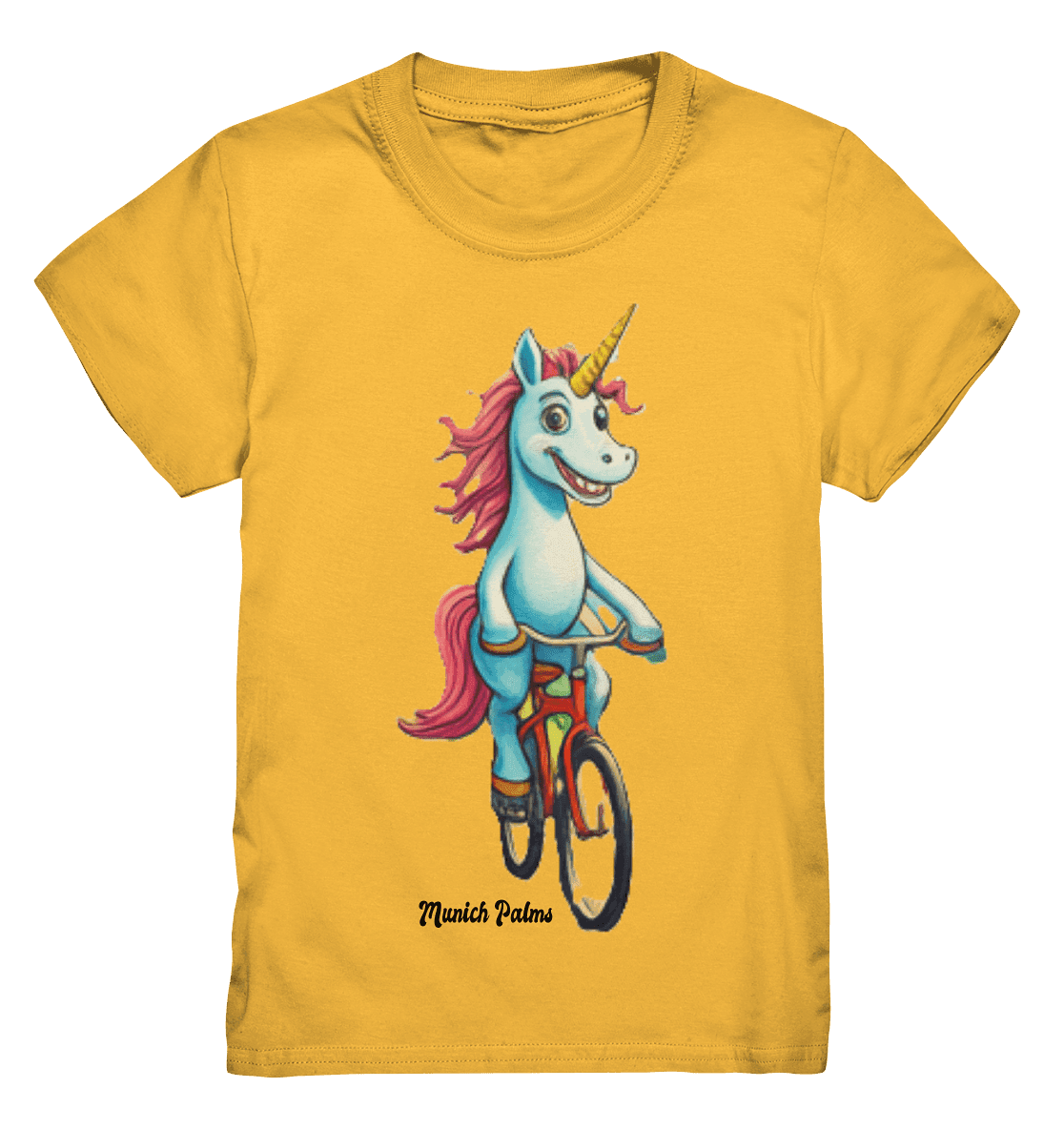 Einhorn auf Fahrrad - Design Munich Palms - Kids Premium Shirt - Online Kaufhaus München