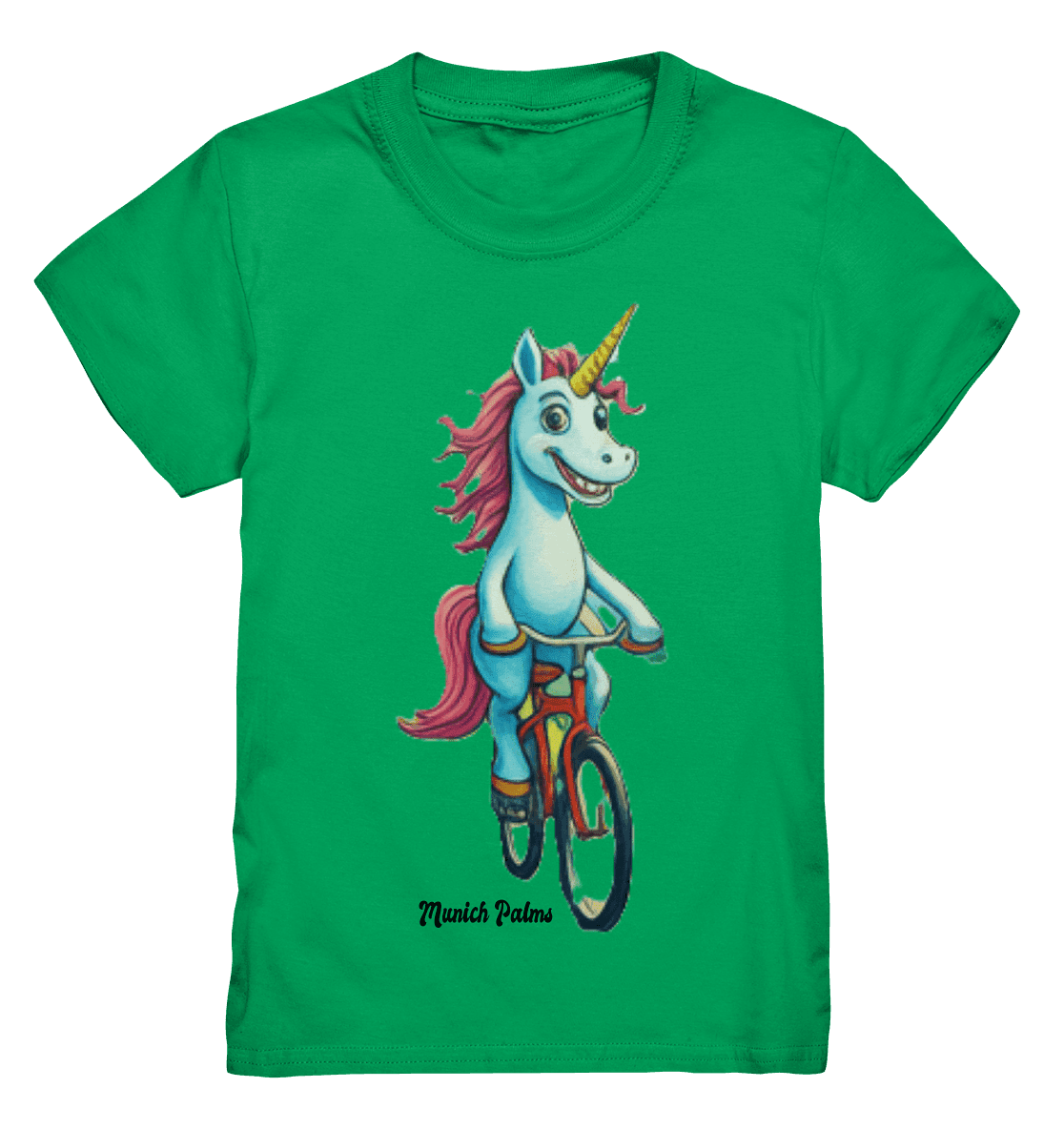 Einhorn auf Fahrrad - Design Munich Palms - Kids Premium Shirt - Online Kaufhaus München