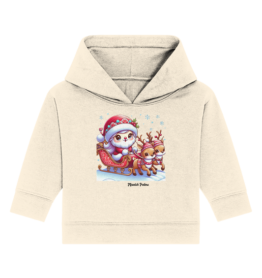 Weihnachten Nikolaus weiblich mit lieblichen Rentieren ,Design Munich Palms  - Baby Organic Hoodie