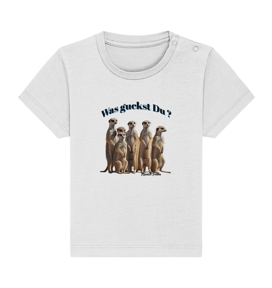 What are you looking at? Meerkat pack design by Munich Palms - Baby Organic Shirt