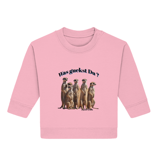 What are you looking at? Meerkat Pack Design by Munich Palms - Baby Organic Sweatshirt