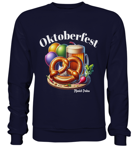 Maßkrüge ,Brezn,Radi - Oktoberfest - Wiesn lizensiert Design Munich Palms - Basic Sweatshirt