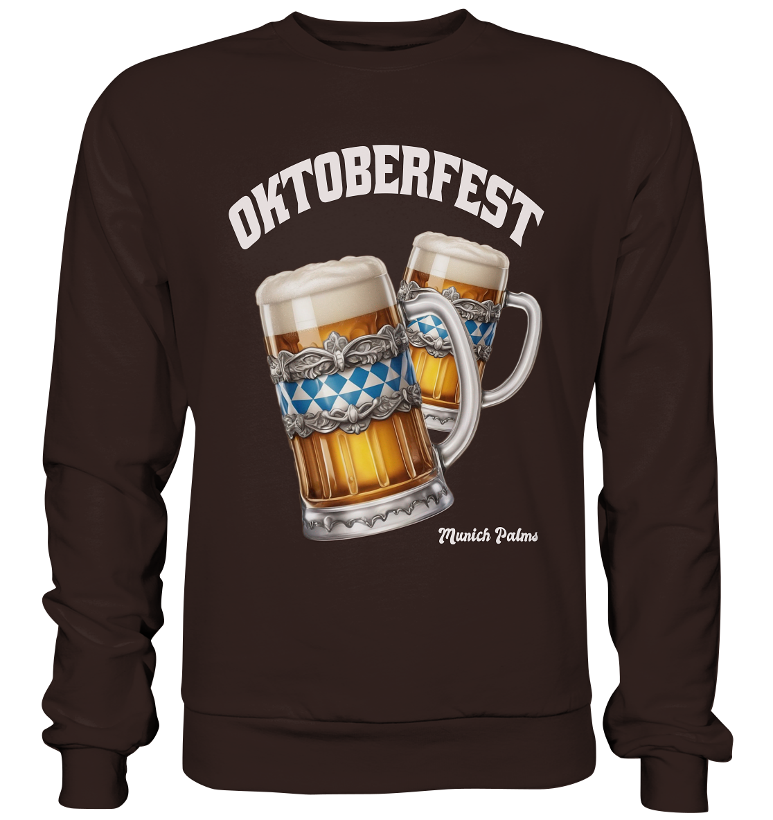 Oktoberfest Maßkrüge mit bayrisches Design by Munich Palms - Basic Sweatshirt