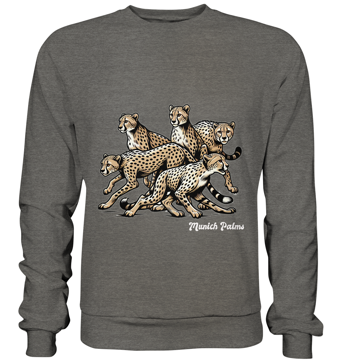 Geparden Rudel   Design by Munich Palms  - Basic Sweatshirt
