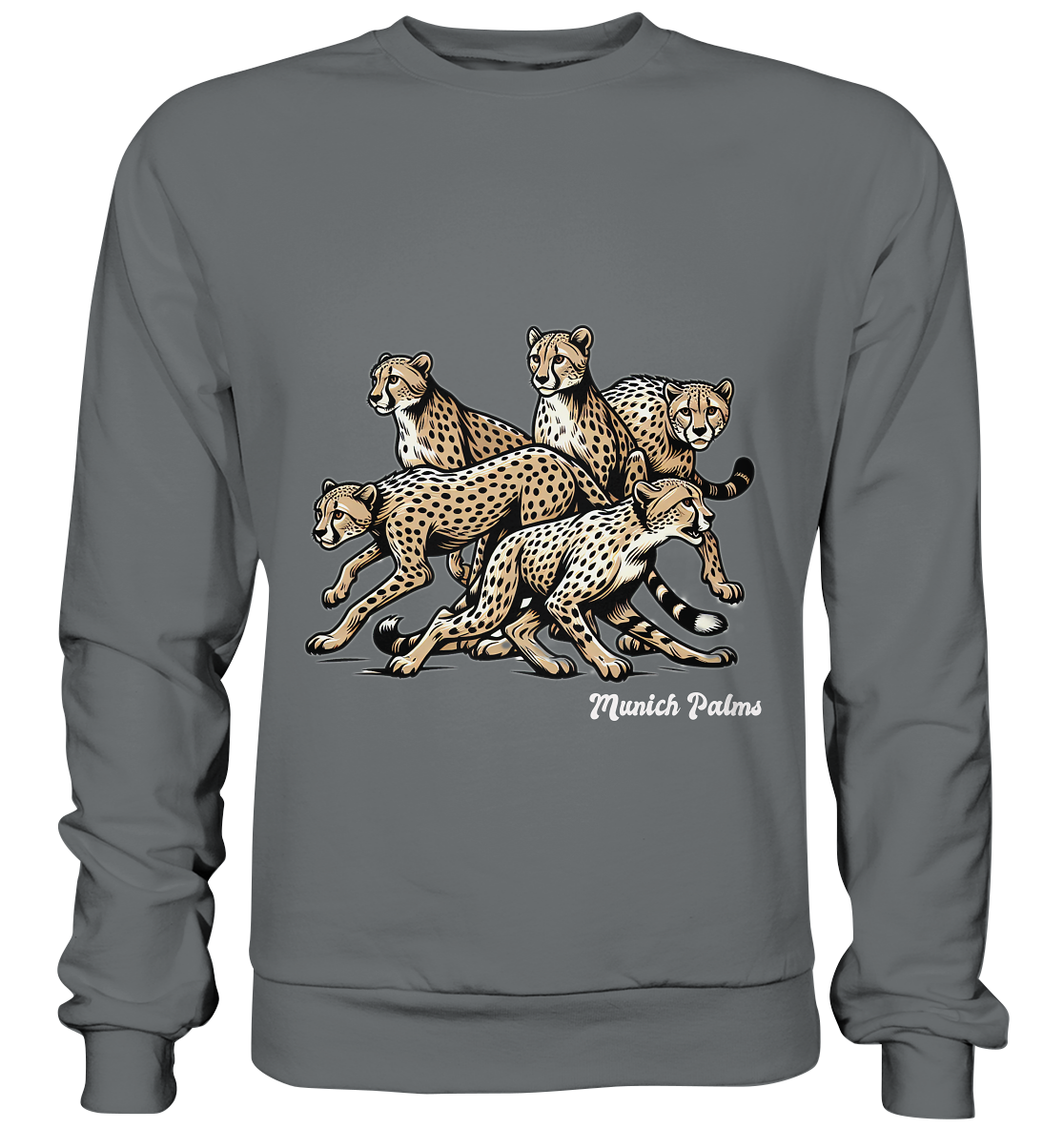 Geparden Rudel   Design by Munich Palms  - Basic Sweatshirt