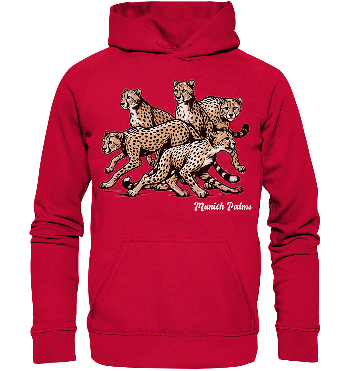 Geparden Rudel   Design by Munich Palms  - Basic Unisex Hoodie