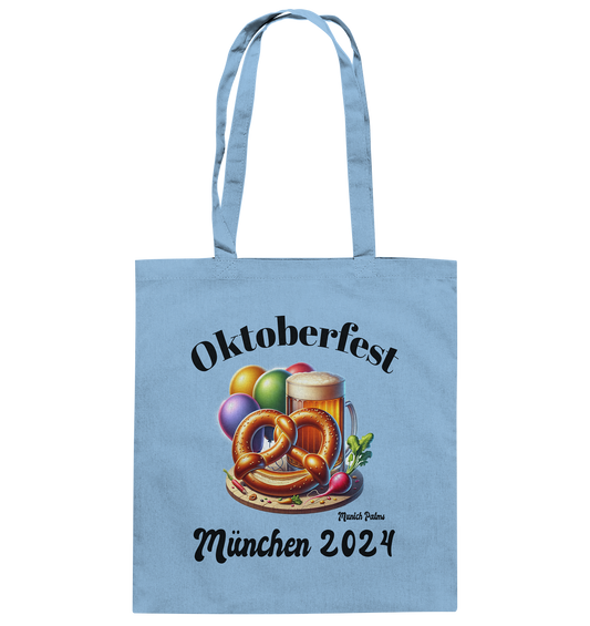 Maßkrüge ,Brezn,Radi - Oktoberfest München 2024 - lizensiert Design Munich Palms    - Baumwolltasche