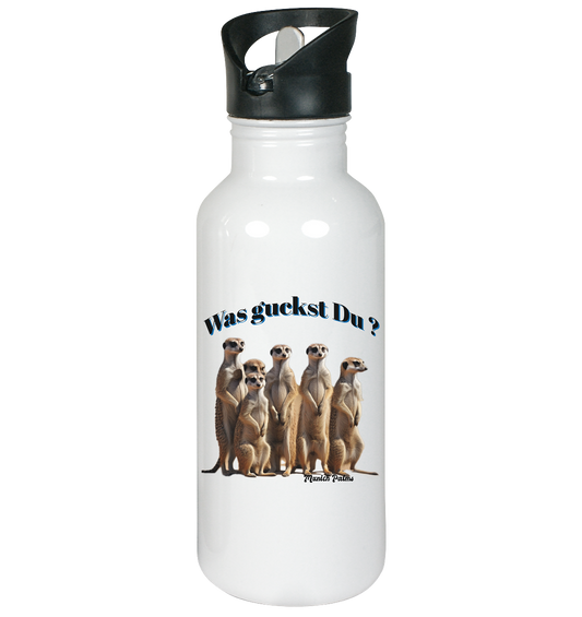 What are you looking at? Meerkat pack design by Munich Palms - stainless steel drinking bottle