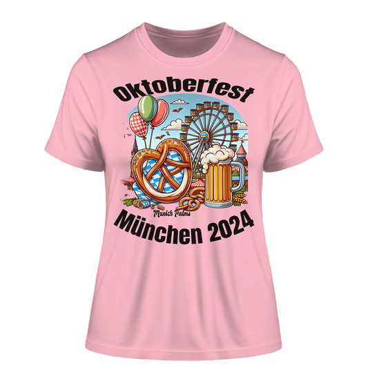 Oktoberfest Munich 2024 licensed, design Munich Palms - Fitted Ladies Organic Shirt