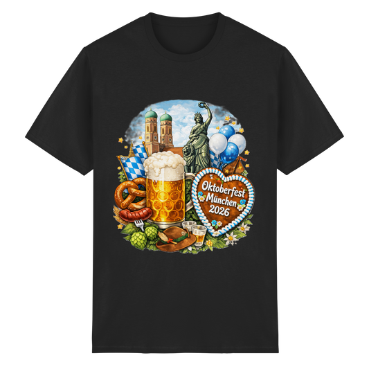 Oktoberfest 2026: Das offiziell lizenzierte Design von "Munich Palms" - Heavy Cotton T-Shirt