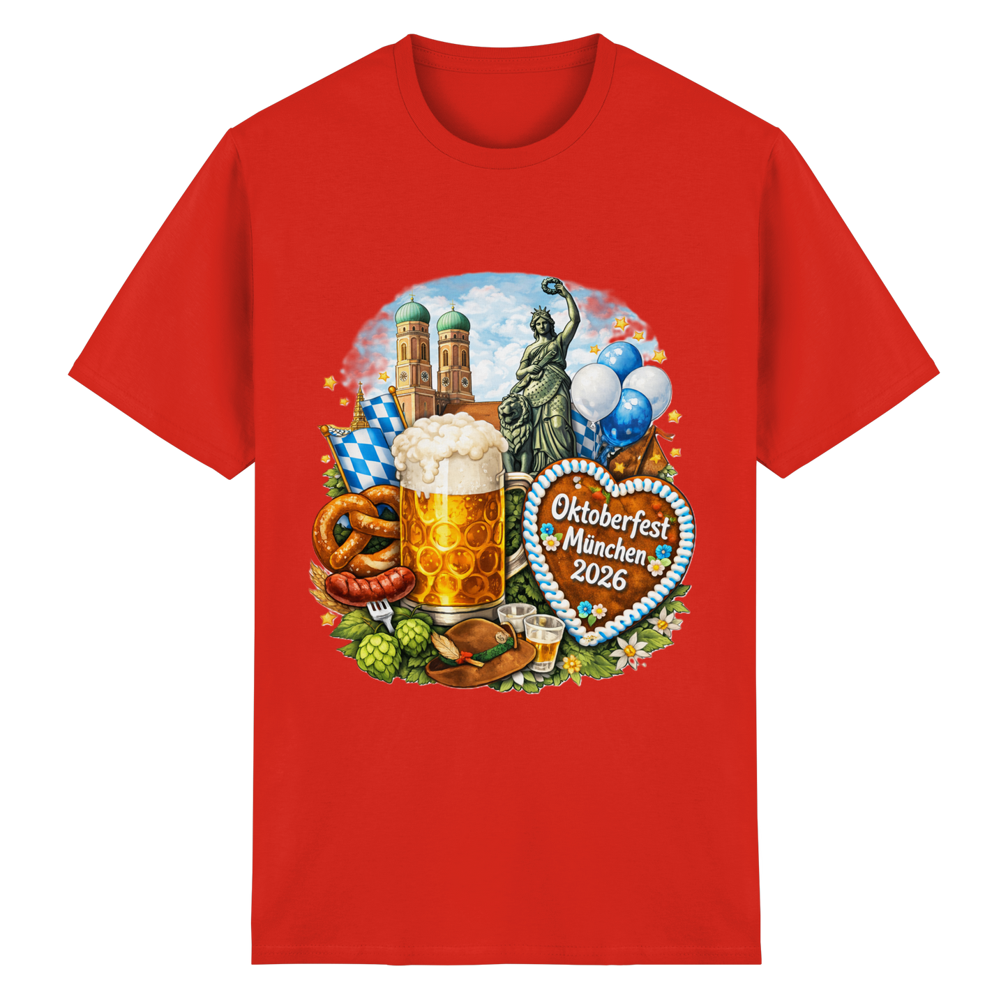 Oktoberfest T-Shirt 2026 "Munich Palms" | Dein stylisches Wiesn-Shirt - Heavy Cotton T-Shirt