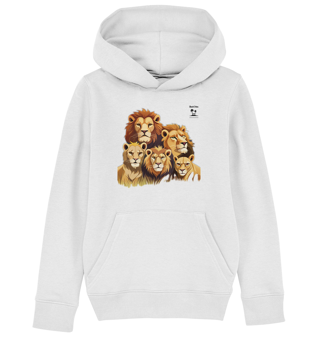 Design Munich Palms Lion Pride - Kids Organic Hoodie