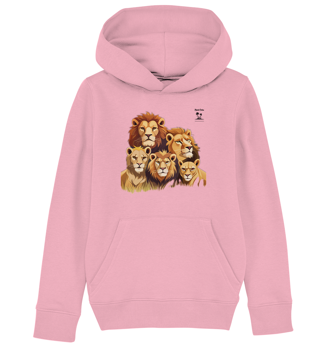 Design Munich Palms Lion Pride - Kids Organic Hoodie