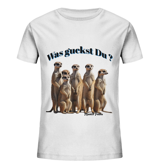 What are you looking at? Meerkat pack design by Munich Palms - Kids Organic Shirt