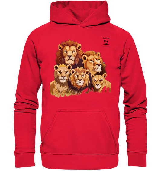 Design Monaco Palms Lion Pride - Felpa con cappuccio premium per bambini