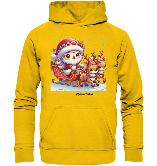 Weihnachten Nikolaus weiblich mit lieblichen Rentieren ,Design Munich Palms  - Kids Premium Hoodie