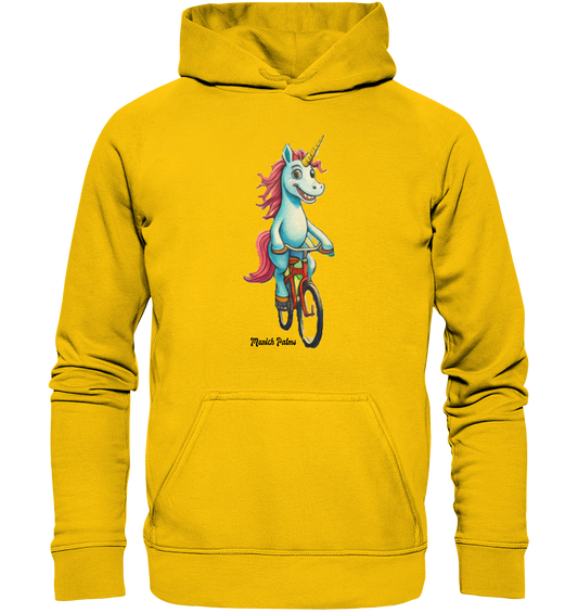 Einhorn auf Fahrrad - Design Munich Palms  - Kids Premium Hoodie