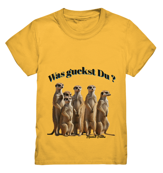 Was guckst Du ? Rudel Erdmännchen Design by Munich Palms  - Kids Premium Shirt