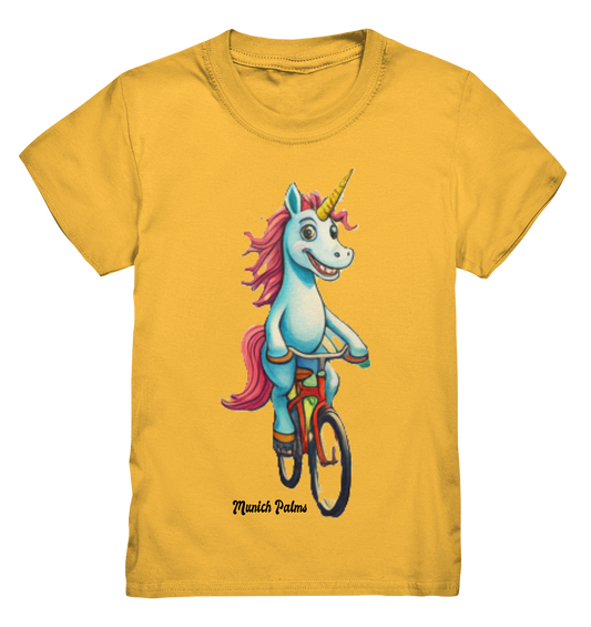 Einhorn auf Fahrrad - Design Munich Palms  - Kids Premium Shirt