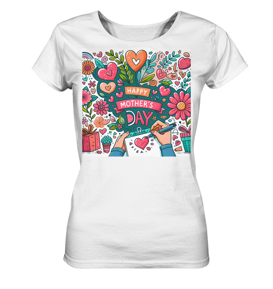 Zum Muttertag Happy Mother´s Day  Design by Munich Palms  - Ladies Organic Basic Shirt