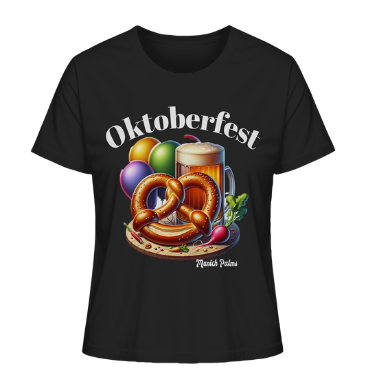 Beer mugs, pretzels, radishes - Oktoberfest - Wiesn licensed design Munich Palms - Ladies Organic Shirt