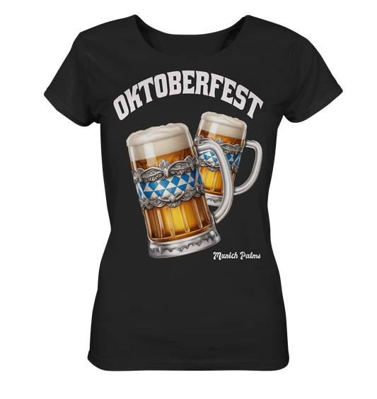 Oktoberfest Maßkrüge mit bayrisches Design by Munich Palms - Ladies Organic Shirt