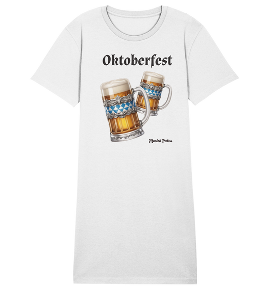 Oktoberfest Maßkrüge mit  bayrischer Raute Design by Munich Palms - Ladies Organic Shirt Dress