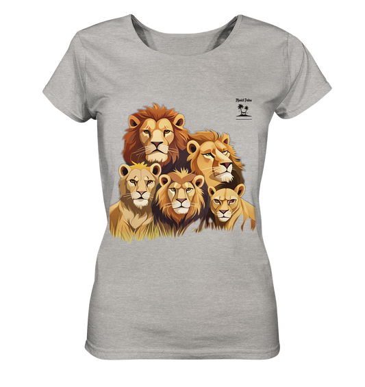 Design Munich Palms Lion Pride - Ladies Organic Shirt (mottled)