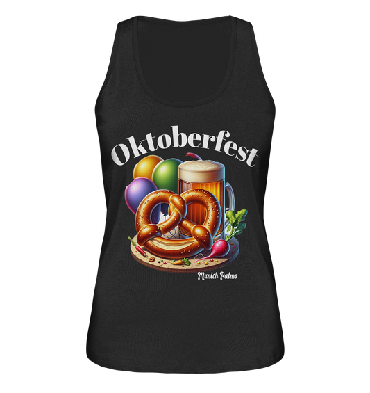 Beer mugs, pretzels, radishes - Oktoberfest - Wiesn licensed design Munich Palms - Ladies Organic Tank-Top